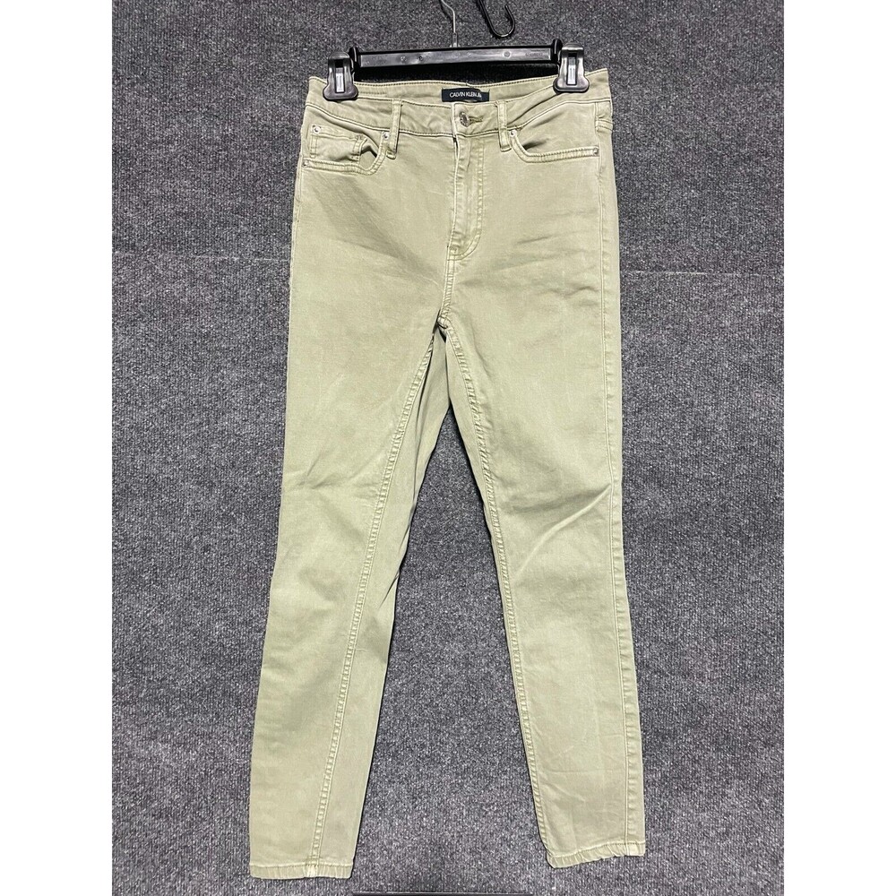 Calvin Klein Jeans Womans Size 4 Olive Green Pants RN#54163